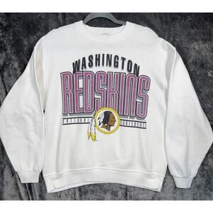 Vintage Washington Redskins Crewneck Sweatshirt Hanes USA White Large